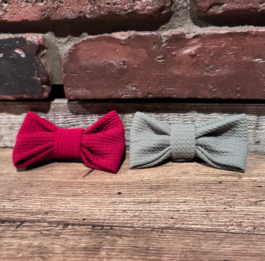 Bullet fabric Faux Leather Bow